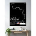 thumbnail image 2 of Tail Of The Dragon Road Us 129 Motorcycle Sports Car Trail Map Art Print Poster Wall Art, Modern Wall Decor, 8x12 UNFRAMED, 2 of 3