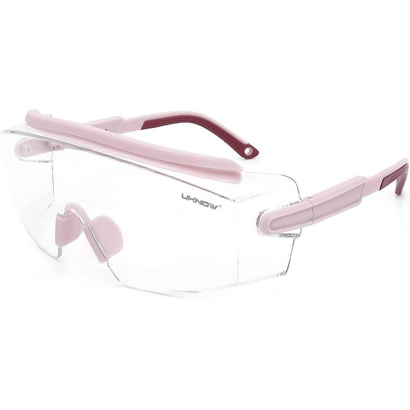 Safety Goggles Over Glasses, Anti Fog Safety Glasses With Clear Wraparound Lens