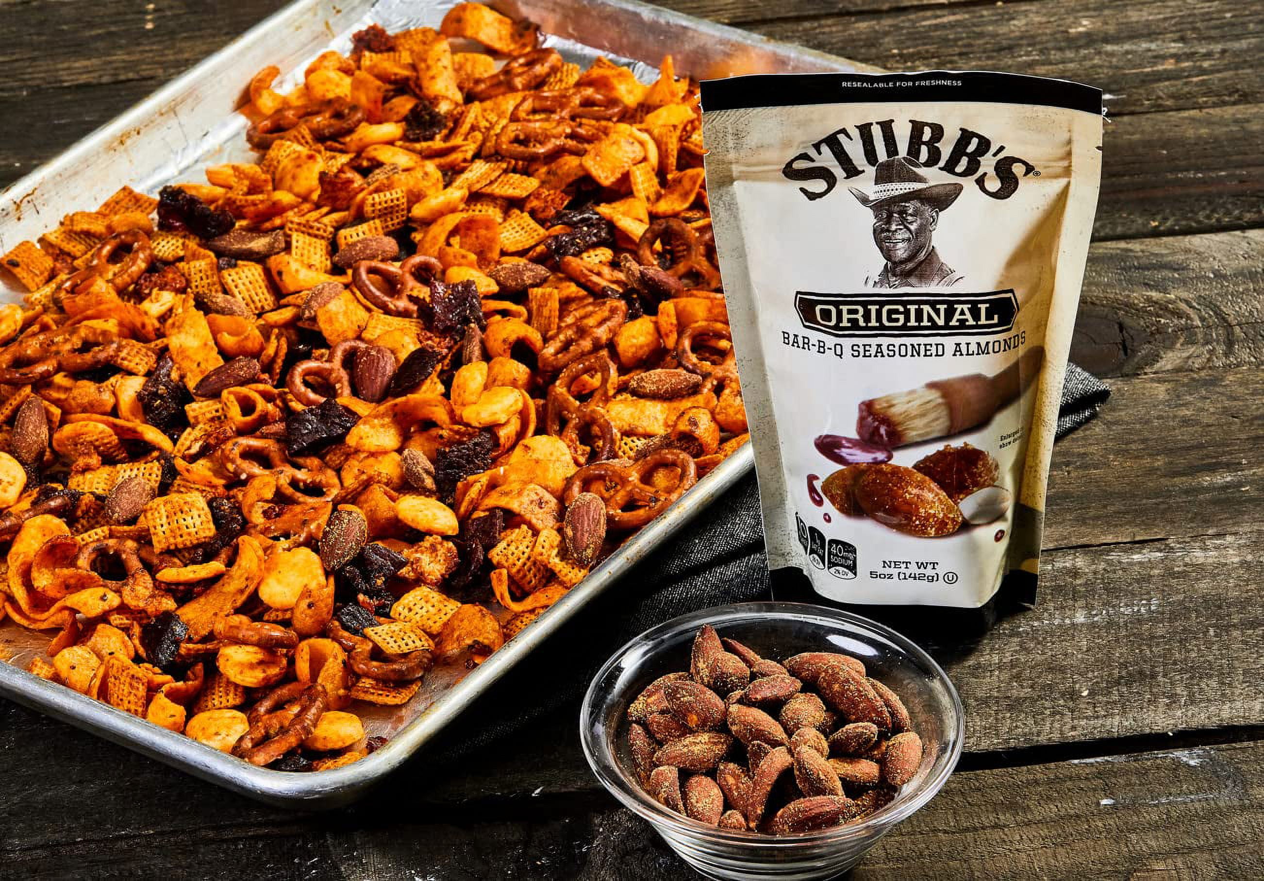 Stubb's Original BBQ Almonds, Healthy Snacks, 5oz Resealable Bag 5 Ounce (Pack of 1)