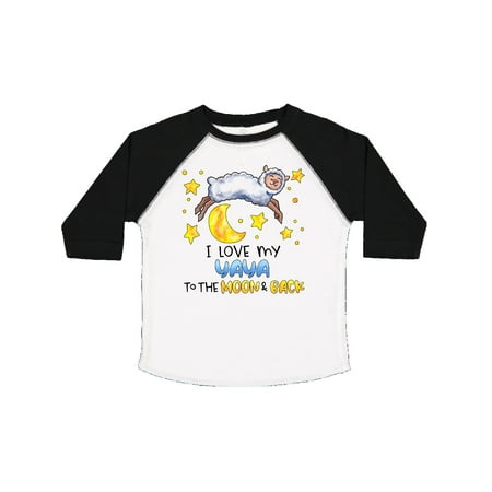 

Inktastic I Love My Yaya to the Moon and Back Cute Sheep Gift Toddler Boy or Toddler Girl T-Shirt