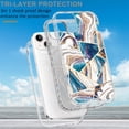 thumbnail image 4 of SaniMore for iPhone 14 (6.1" 2022 Release) Case, Fashion Marble Pattern for Girls Women Shockproof Bumper Wireless Charging Hybird PC TPU Tri-layer Anti-drop Shell, Triangle Marble, 4 of 7