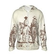 thumbnail image 1 of Fotbe Two Cowboys Riding Horses In The Desert Chaqueta con Protección Solar UPF 50+ para Hombre y Mujer, Camisa con Capucha y Bolsillos-Small, 1 of 7