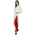 thumbnail image 3 of Bimba Kurta Kurti Droite en Rayonne pour Femmes, Manches 3/4, Blouse Décontractée d'Été, 3 of 9