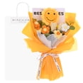 thumbnail image 1 of Ramo de Flores de Ganchillo Uxcell, Lazos de Girasol Hechos a Mano con Bolsa de Regalo para Decoración del Hogar DIY [Amarillo], 1 of 6
