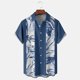 thumbnail image 2 of Camisas De Para Hombre Camisa de manga corta con flores para hombre, estilo playero de verano, informal, relajada, para perezosos (Sky Blue, M), 2 of 3