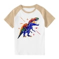 thumbnail image 1 of RXIRUCGD 2025 Vêtements d'Été pour Enfants Tout-Petits Garçons Filles Mode Mignon Col Rond Imprimé Manches Courtes Haut, 1 of 7