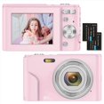 thumbnail image 1 of Cámara digital compacta 1080P Mini cámara de video 2.4 pulgadas 36MP HD LCD Cámara recargable con zoom digital 16X, regalo para adolescentes, niños, principiantes, adultos (rosa) Xemadio YQ-0164, 1 of 6