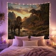 thumbnail image 2 of Mountain Lake Prehistoric with Wilderness During Hour Sunrise, Mystical Fantasy for Space Lovers, Galaxy Room Decor, Housewarming Gift, Tapestry Wall Hanging for Bedroom and Dorm, 2 of 7