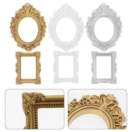 FOMIYES Miniature Picture Frames Assorted Color 6Pcs 1.89x1.41x0.59in