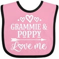thumbnail image 3 of Inktastic Grammie and Poppy Love Me Boys or Girls Baby Bib, 3 of 4