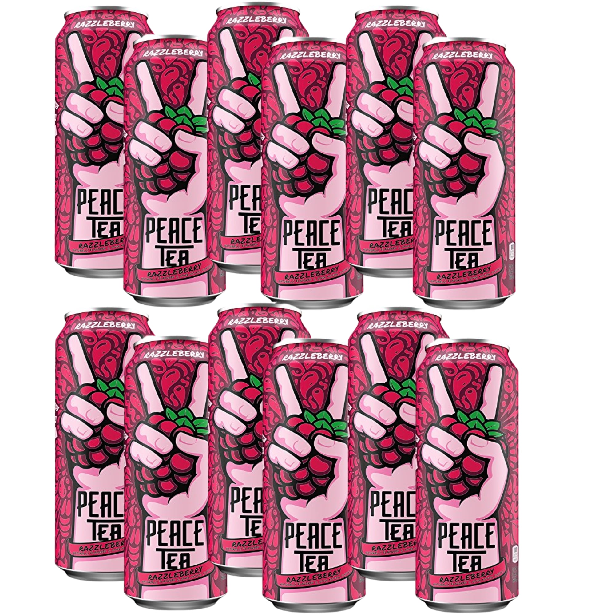 (12) Peace Tea Razzleberry Tea Flavored Drinks No Artificial Flavors or
