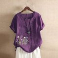 thumbnail image 4 of Camisetas de Manga Corta para Mujeres, Camiseta de Manga Corta Impresa Casual Hecha de 95% Poliéster 5% Spandex para Todas las Estaciones, Camisetas de Manga Corta para Mujeres, 4 of 6