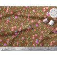 thumbnail image 2 of Soimoi Polyester Crepe Fabric Leaves & Floral Print Fabric by The Yard 52 Inch Wide, 2 of 3
