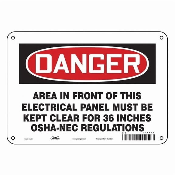 Condor Safety Sign,7 inx10 in,Vinyl 475N73