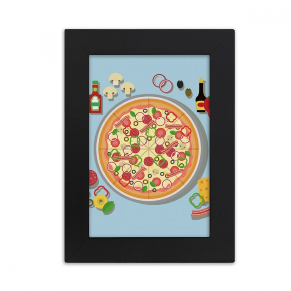 Assorted Pizza Italy Tomato Foods Desktop Photo Frame Picture Display Art Painting Exhibit