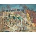 thumbnail image 3 of Julian Falat 18x15 Black Modern Framed Museum Art Print Titled - Garden (Forest Slope at Maria Taferl in the Wachau), 3 of 5
