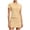 Khaki, variant on Womens Contrast Piping Tennis Two Piece Outfit Short Sleeve Crew Neck Top and Elastic Waist Skort with Built In Shorts Athletic Matching Set for Golf and Sports Activities
