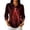 Multicolor -AV33, variant on Christmas Women Polo Shirts 3/4 Sleeve Collared Button Tops Xmas Snowflake Holiday Blouse Red 2XL