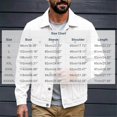 thumbnail image 3 of LODIENY Men Large Size (M-5XL) Casual Classic Denim Jacket Slim Fit Fashion Going Out Jean Coat Distressed Long Sleeve Button Down Collared Jackets with Chest Pockets White L, 3 of 6