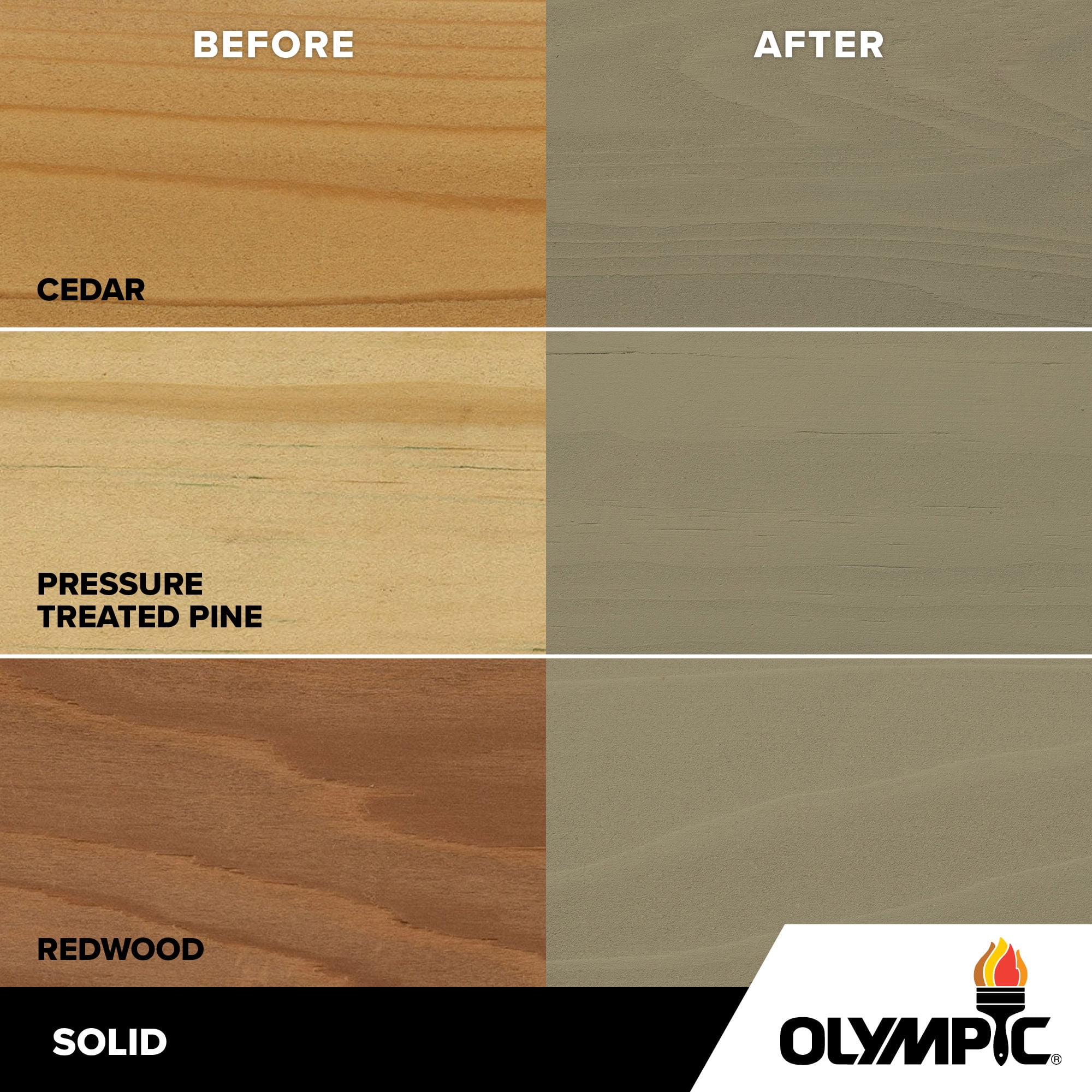 Olympic Elite 5 Gallons SC-1047 Monterey Gray Solid Advanced Exterior Stain and Sealer in One