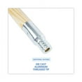 thumbnail image 2 of Metal Tip Threaded Hardwood Broom Handle, 0.94" dia x 60", Natural | Bundle of 2 Each, 2 of 3
