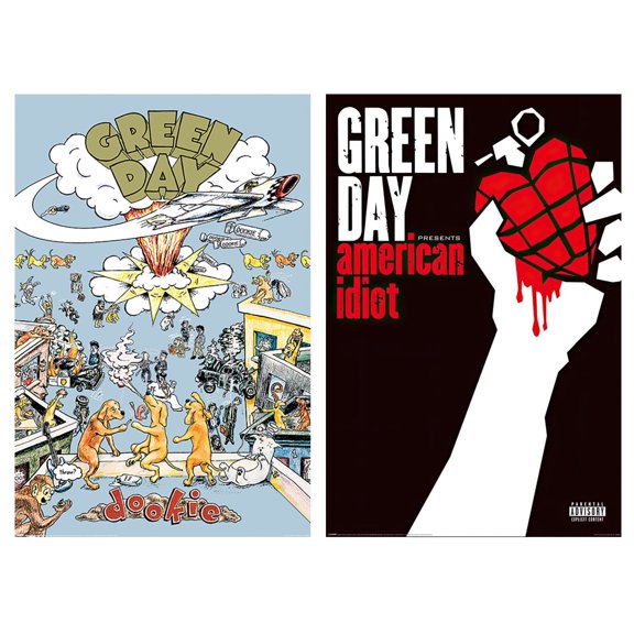 Green Day - 2 Piece Music Poster Set (Dookie & American Idiot - Album Covers) (Size: 24" x 36" each)