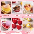 thumbnail image 3 of Moldes para pasteles en forma de corazón de aluminio, Baneo de pastel de aluminio de corazón pequeño con tapa con tapa para cumpeados, 3 of 7