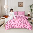 thumbnail image 4 of Castle Fairy Animal Cheetah Print 2Pcs Bedding Comforter Set for Girls Teens Women,Abstract Geometric Twin Comforter Sets,Dreamy Princess Breathable Bedding Set,Super Cozy Room Decor, 4 of 8