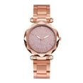 thumbnail image 1 of Reloj de acero inoxidable, reloj de cuarzo, reloj de pulsera de moda, reloj brillante rosa, 1 of 8