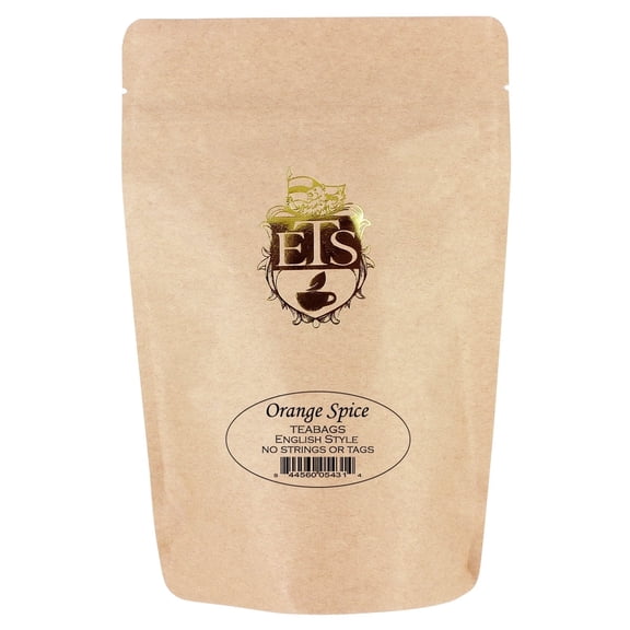 Orange Spice Flavored Black Tea Bags - 25 Pouch | Ceylon Black Tea with Natural Orange and Cinnamon Flavor | Refreshing Citrus and Spiced Blend | Warm and Aromatic Tea for Anytime Enjoyment