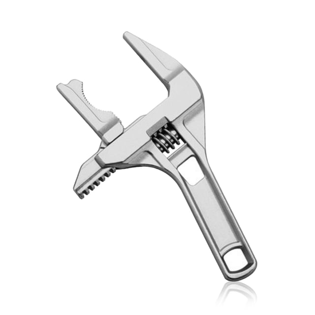 Baño de plomería llave mango corto reparación gran apertura llaveña lavabo fregadero multifuncional tubo tubo tubería herramienta de mano plata kenally TO001459-01