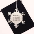 thumbnail image 2 of Keep Calm I'm (Almost) an Analyst Snowflake Ornament, Funny Analyst Gifts from Men to Women Friends Coworkers Family, 2 of 3