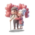 thumbnail image 3 of Letrero de mesa 2D con diseño de abuela y abuelo, regalo de aniversario, decoración del Día de San Valentín, impermeable, ligero, decorativo, 18x20cm, 3 of 8