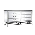 thumbnail image 5 of Elegant Decor 60 inch mirrored 6 drawers chest in black, 5 of 5