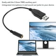 thumbnail image 3 of USB To 3.5mm Jack Sound Adapter, Standard Professional 5.9in Plug and Play USB To Sound Jack Adapter  for PC for Game Console for Headphones for Office, 3 of 8