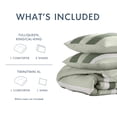 thumbnail image 6 of Regency Heights 3-Piece Comforter Sets, Reversible Striped Comforter Set for Dorm, Lightweight All Season Bedding Set with Pillow Shams, King, Sage, 6 of 8