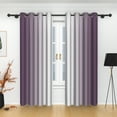 thumbnail image 2 of Lfeey Light Blocking Curtains, Room Darkening Blackout Curtains, Purple and White, 42"x72", 2 panels, 2 of 6
