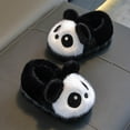 thumbnail image 6 of SGFCWSX Kids Fuzzy Panda Slippers Cozy Home Shoes for Girls Boys Cute Indoor Footwear White Size 5.5-6 Years, 6 of 9