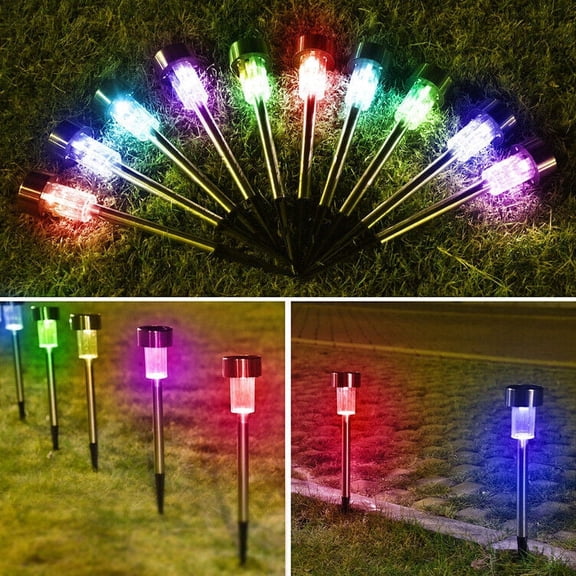 10 Pack Solar Garden Lights Outdoor Landscape LED Light Pathway Yard Waterproof
