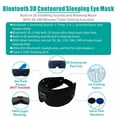 thumbnail image 3 of Sleep Headphones Sleeping Eye Mask with Bluetooth 5.2 Headphones White Noise Timer Setting for Side/Back Sleeper Travel Office Relax Black, 3 of 5