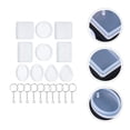 thumbnail image 3 of 20pcs Silicone DIY Keychain Pendant Silicone Mold Crystal Epoxy Mold with Hole, 3 of 8