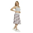 thumbnail image 4 of Women's Rock and Roll Music Retro Grunge A-line Printed Skirt Casual Wear, 2XL, Eggplant White, by Ambesonne, 4 of 6