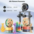 thumbnail image 2 of Comgrow Silk Shiny Rainbow Multi-Color 3D Printer Filament, Comgrow 3D Printing Materials Silk PLA 1.75mm, 3D Printing Filament +/-0.02mm, 250g X 4 Spool, 2 of 6