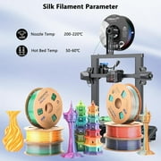 Comgrow Silk Shiny Rainbow Multi-Color 3D Printer Filament, Comgrow 3D Printing Materials Silk PLA 1.75mm, 3D Printing Filament +/-0.02mm, 250g X 4 Spool