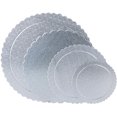 thumbnail image 1 of HUGFEGWE 4 Pack Cake Boards Cake Base 6, 8, 10, 12 Inch Cardboard Foil Flower Round Cake Circles Cake Boards for Baking Cake Decorating (Silver) UA824-25454, 1 of 1