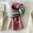 thumbnail image 4 of Thermal Scarf Super Soft Patchwork Color Windproof Ultra-Thick Washable Keep Warm Polyester Autumn Winter Women Thermal Scarf Nec, 4 of 10