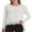 White, variant on Women's Tops Long Sleeve Lace Trim U-Neck A Line Tunic Blouse