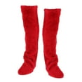 thumbnail image 3 of Abbraccia Plush Leg Warmers, Thigh High Socks, Sleeping Socks, Boot Socks Stocking Slipper Stockings, over Knee Fuzzy Socks for Bedroom Red, 3 of 10