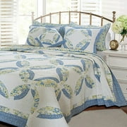 Double Wedding Ring Twin Quilt Set