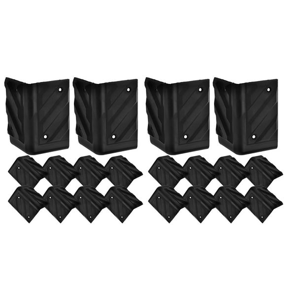 KAKOWELY corner guards 20pcs Plastic Speaker Corner Protectors Speaker Cabinet Corner Protectors Corner Protectors for Amplifier Speaker Cabinet Accessories Tool Black